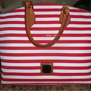 Dooney & Bourke Sullivan Coated Cotton satchel w/ matching wristlet, long strap